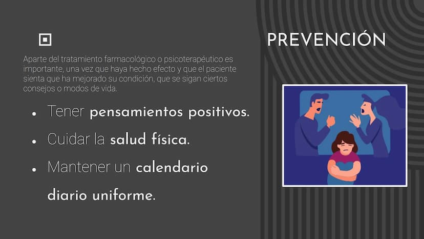 LA
DEPRESIÓN
Abraham Cruz
Gonzalo Luca d
6
ÍNDICE
¿Qué es la depresión?
Síntomas
Tipos de depresión
Tratamiento
Prevención
Otros datos relev