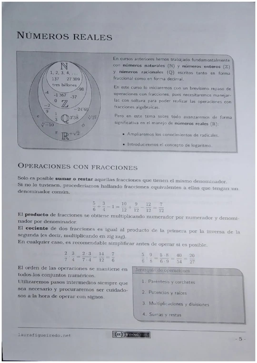 NÚMEROS REALES
-4
2/0
N
1, 2, 3, 4, ...
137 27 389
tres billones
-1367 -37
0
Z
1
V-10
33'38 V72
π
-98
R
-24'65
+√2
Ø
En cursos anteriores he