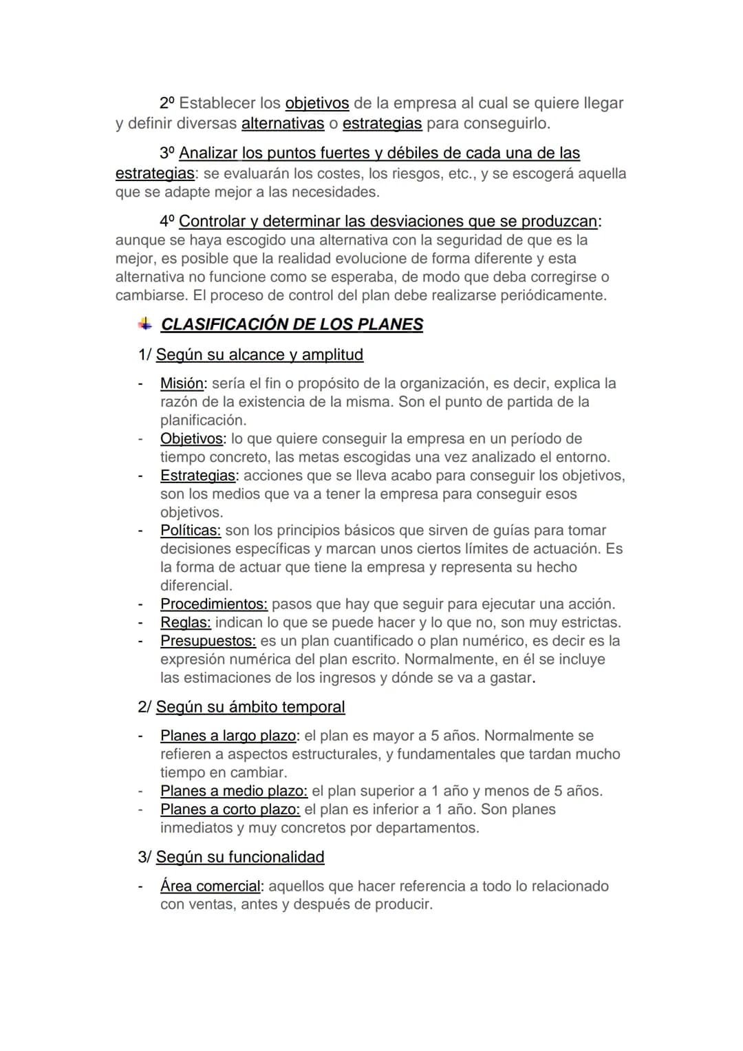 Tema 4. Dirección y
organización de la empresa
1. PROCESO DE ADMINISTRACIÓN: concepto y fases
Se denomina proceso administrativo al conjunto