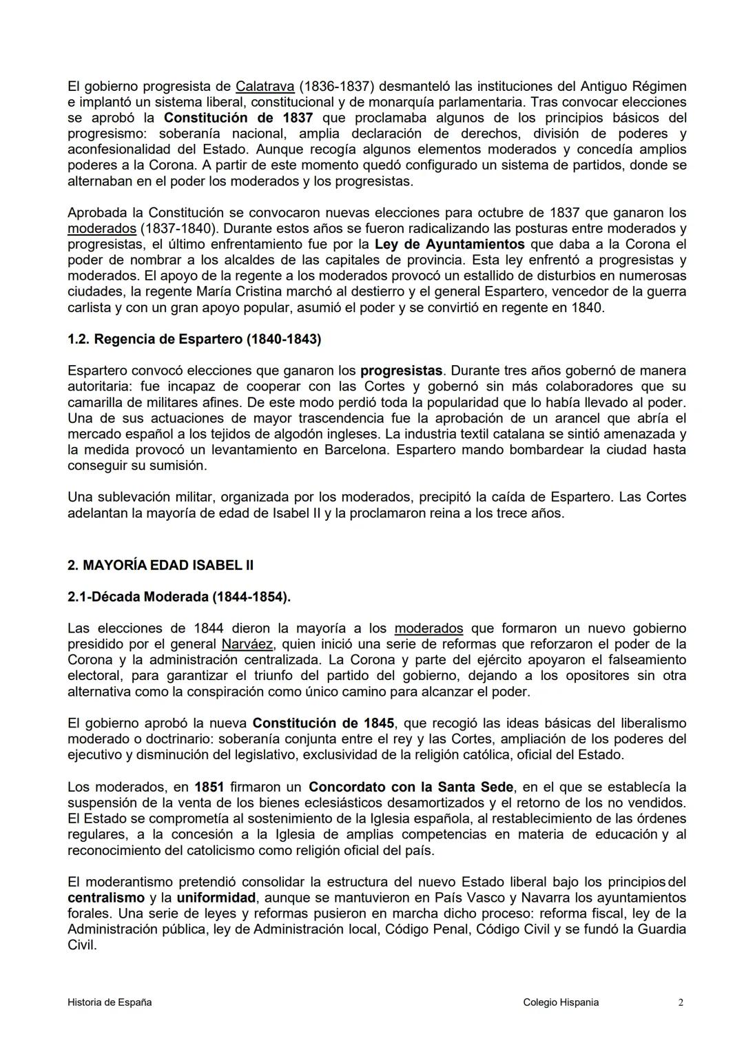 9. REVOLUCIÓN LIBERAL EN EL REINADO DE ISABEL II. CARLISMO Y GUERRA CIVIL.
CONSTRUCCIÓN Y EVOLUCIÓN DEL ESTADO LIBERAL.
Introducción
Durante