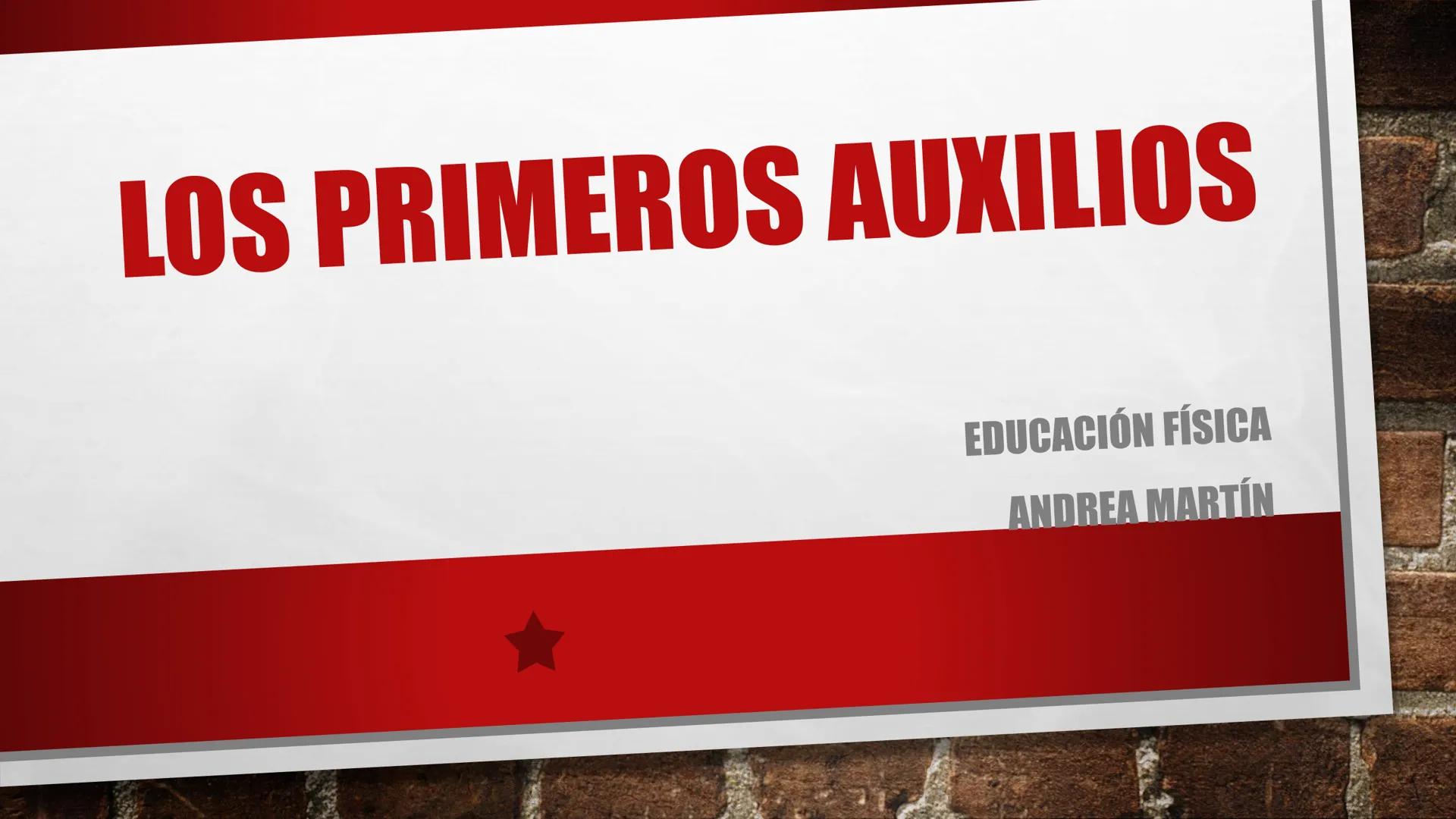 LOS PRIMEROS AUXILIOS
EDUCACIÓN FÍSICA
ANDREA MARTÍN ÍNDICE
• DEFINICIÓN DE PRIMEROS AUXILIOS Y SIGLAS P.A.S.
DEFINICIÓN DE PARADA RESPIRATO