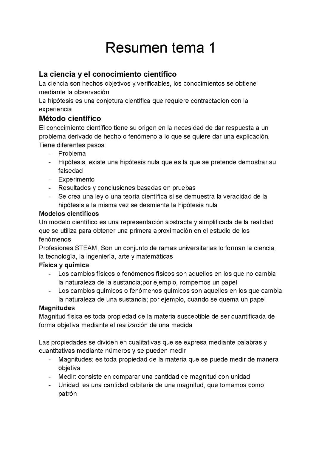 Tema 1 Iniciación a la física y química