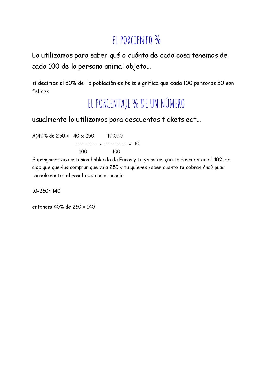 el porcentaje