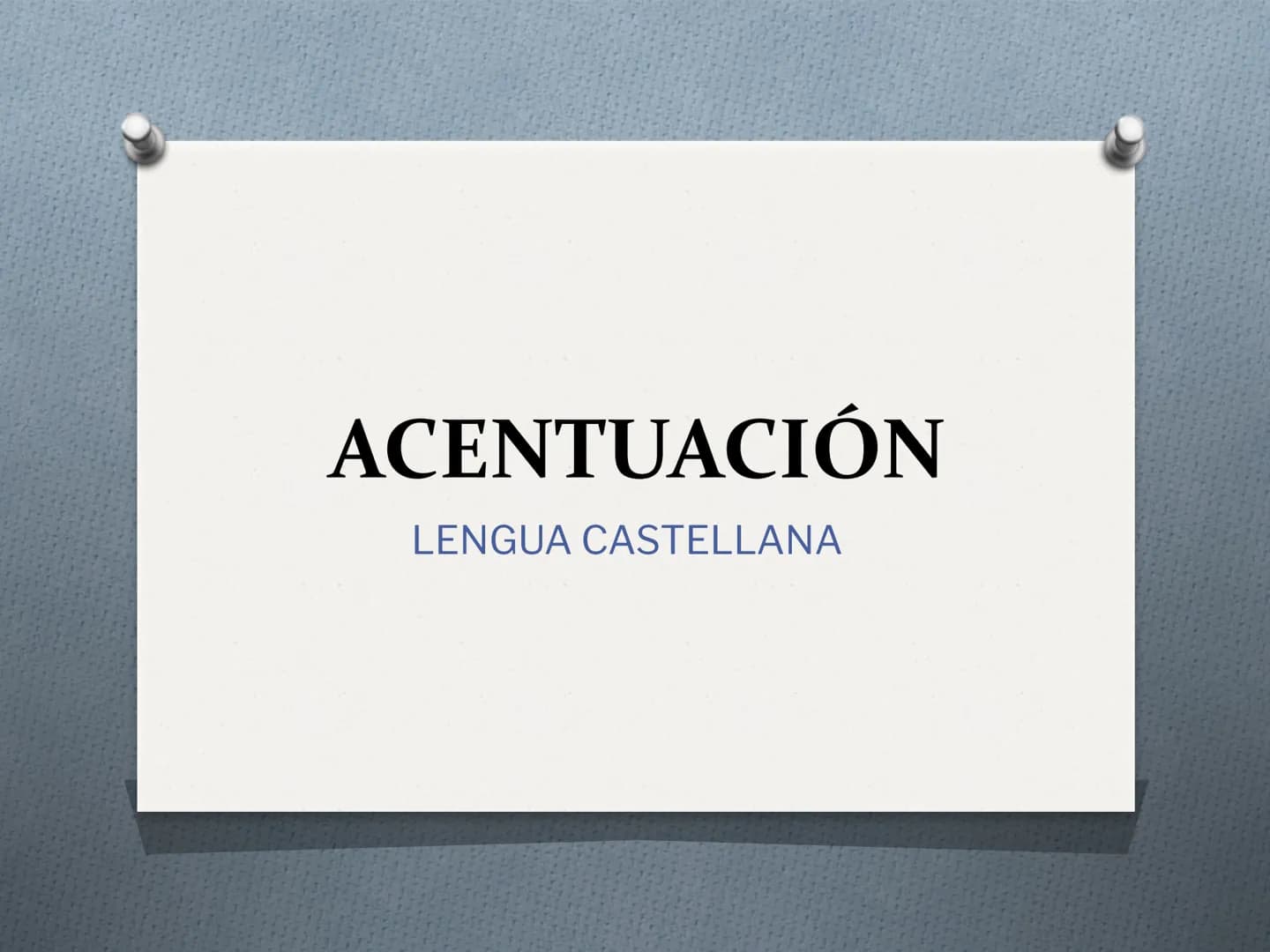 ACENTUACIÓN
LENGUA CASTELLANA CLASIFICACIÓN DE PALABRAS
Según la sílaba tónica, las palabras se clasifican en:
✔ Agudas: Aquellas en las que