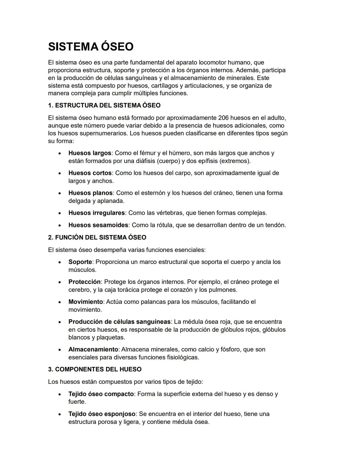SISTEMA ÓSEO
El sistema óseo es una parte fundamental del aparato locomotor humano, que
proporciona estructura, soporte y protección a los ó