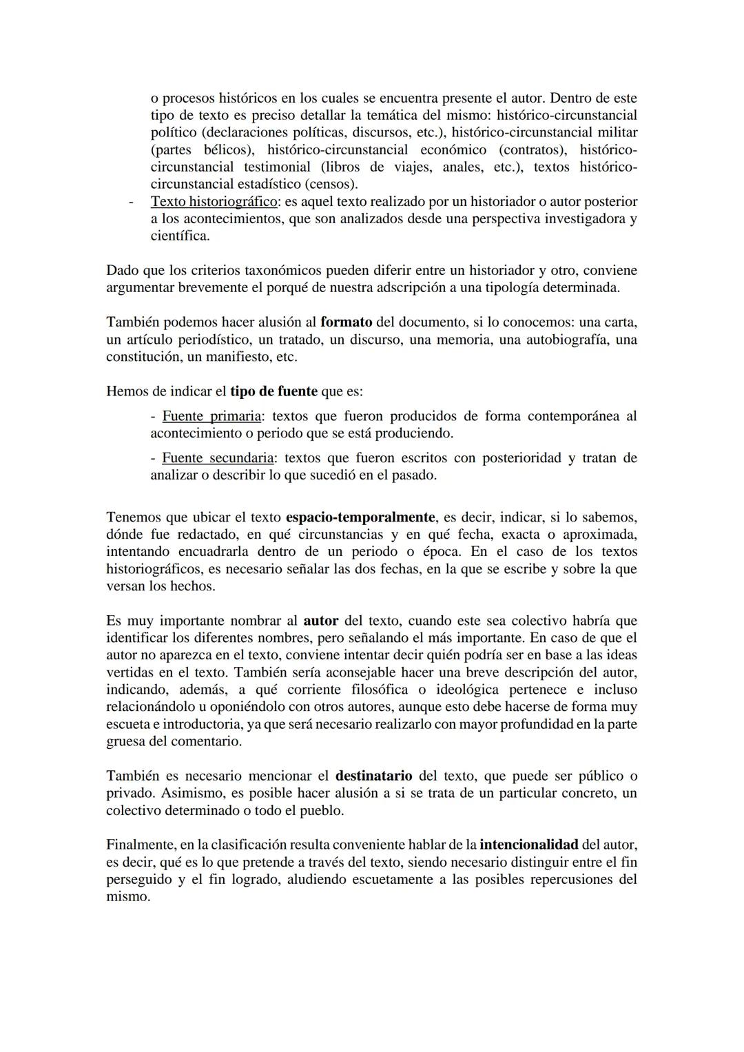 ¿Cómo comentar un texto histórico?
Consideraciones previas
A la hora de realizar un comentario de texto, es necesario tener un profundo cono