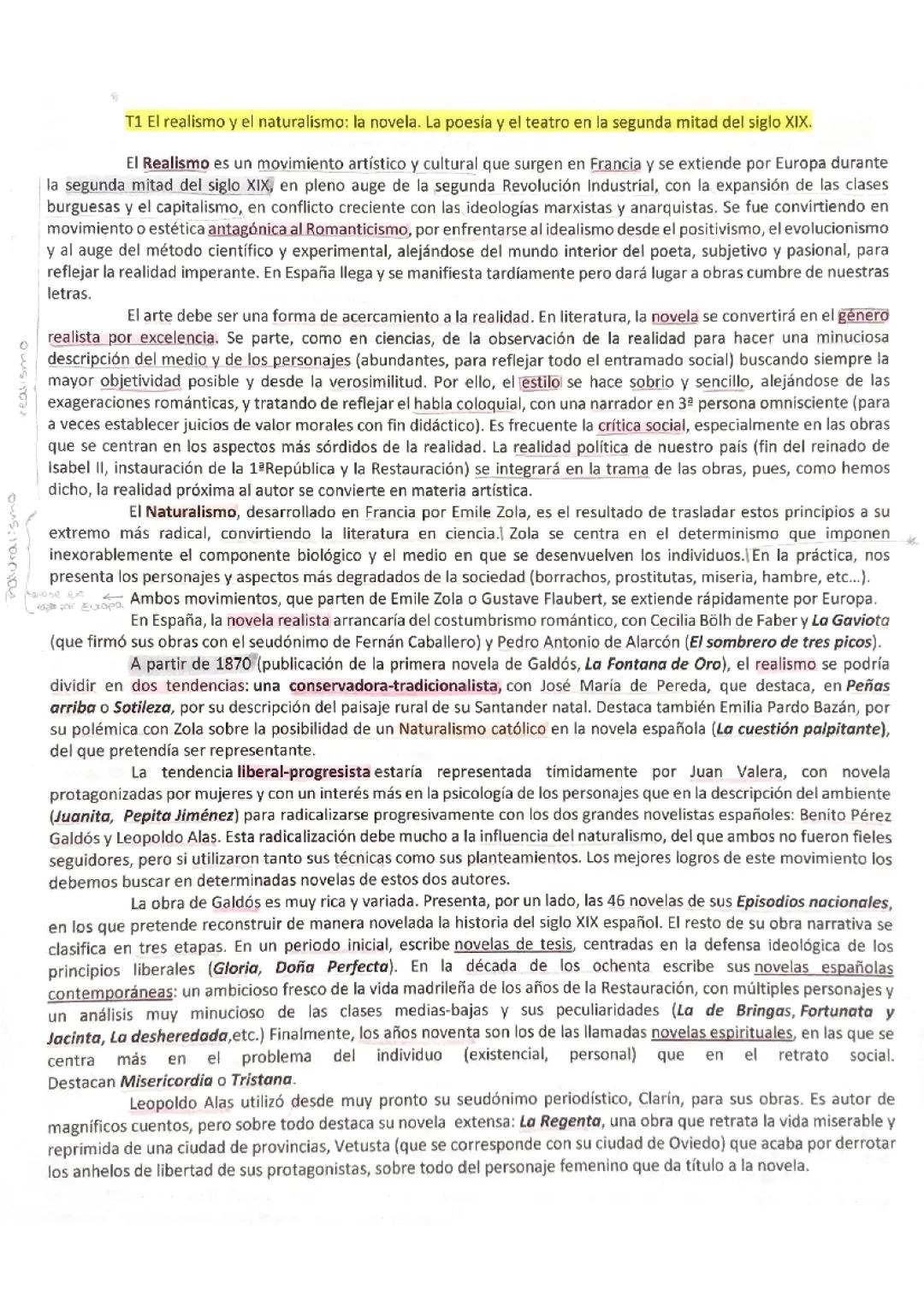 Literatura naturalismo y realismo evau lengua 