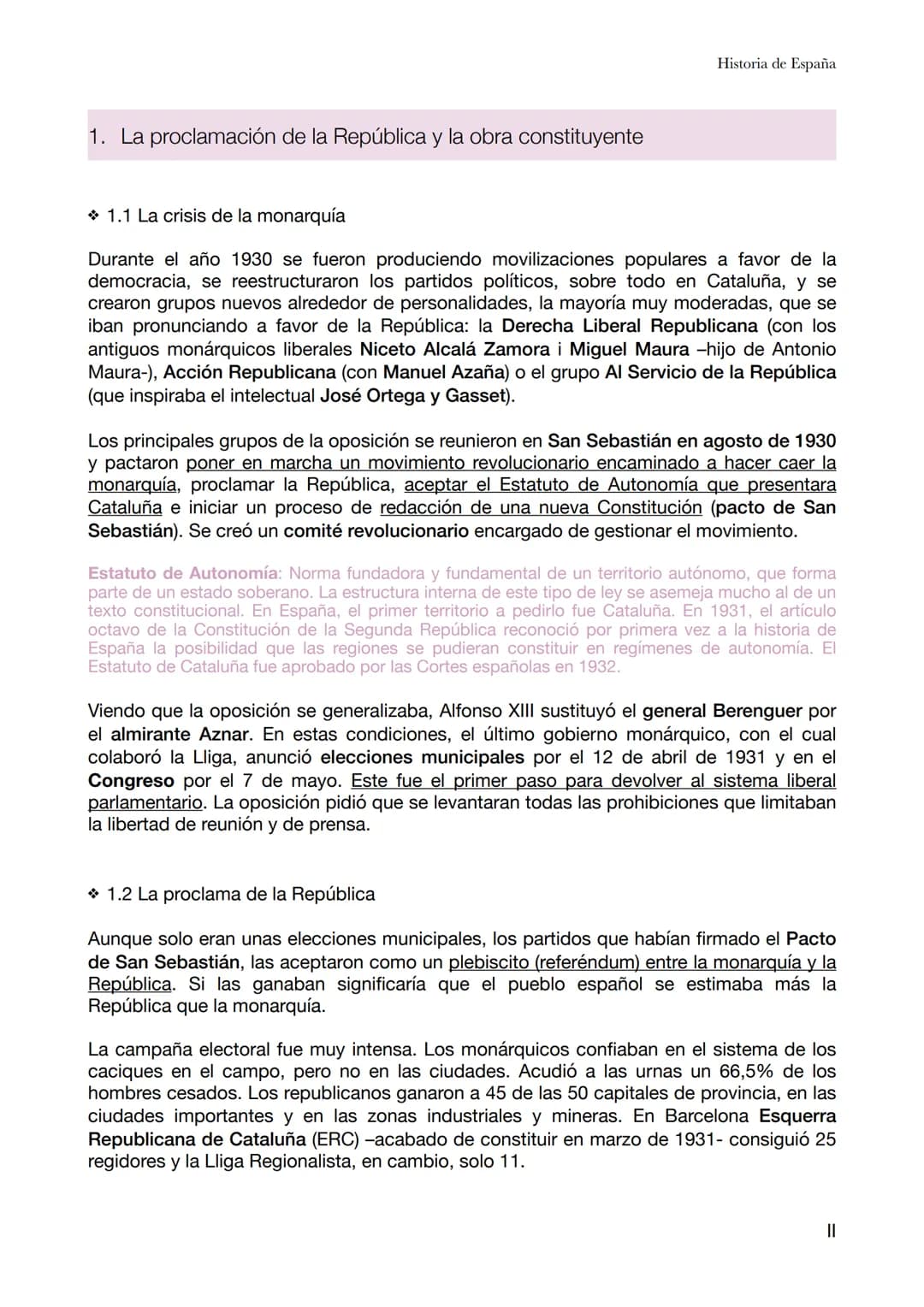 Tema 9 - La segunda república (1931-1936)
Historia de España
Las elecciones municipales del 12 de abril de 1931 dieron la victoria a las fue