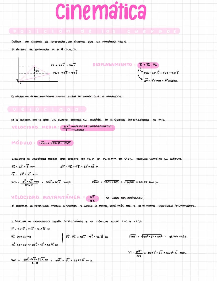 fisica
QUIMIC.
uranio
calcio
P₂
a 0 sic
Dy
vm=
Cinemática
Definir un sistema de referencia, un sistema Que su velocidad sea o.
El sistema de