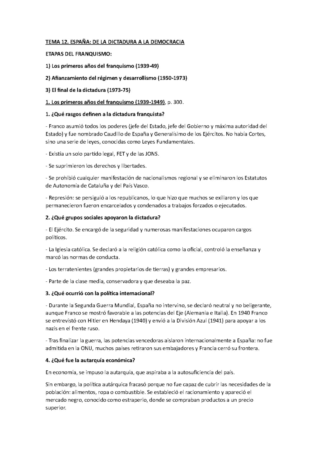 El franquismo 