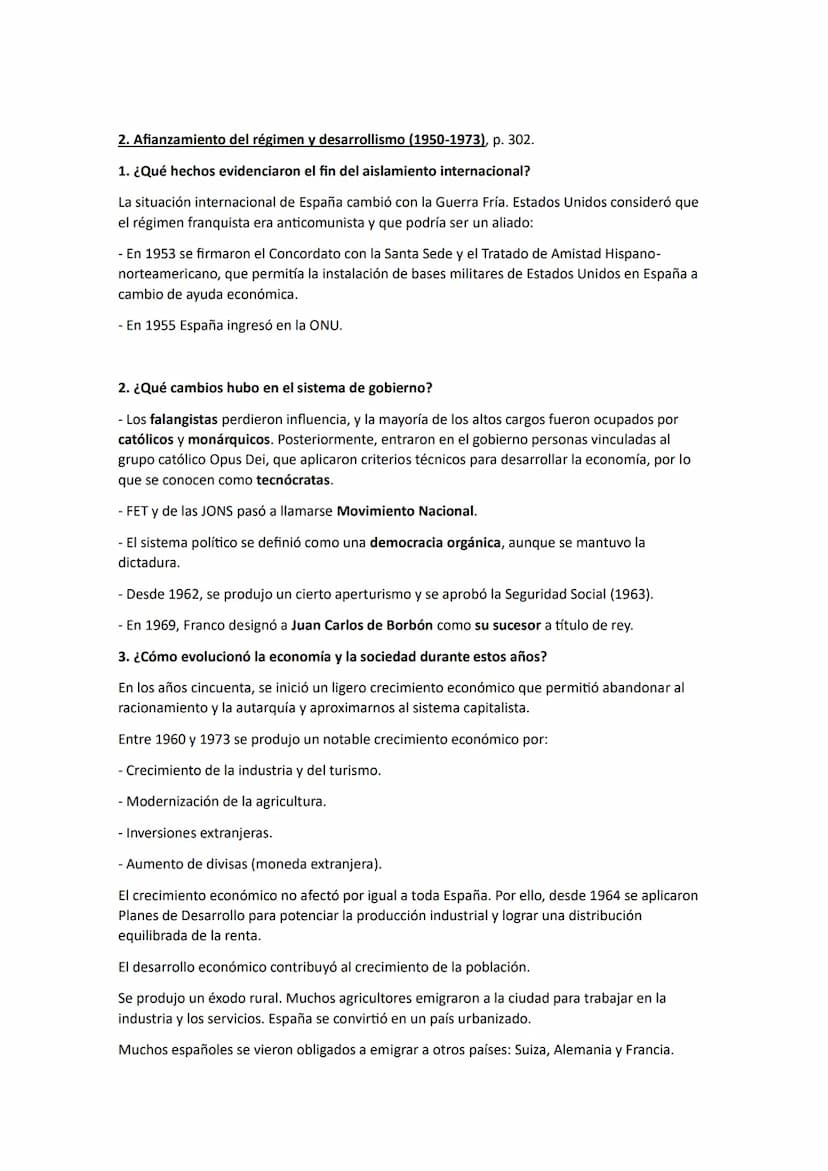 TEMA 12. ESPAÑA: DE LA DICTADURA A LA DEMOCRACIA
ETAPAS DEL FRANQUISMO:
1) Los primeros años del franquismo (1939-49)
2) Afianzamiento del r