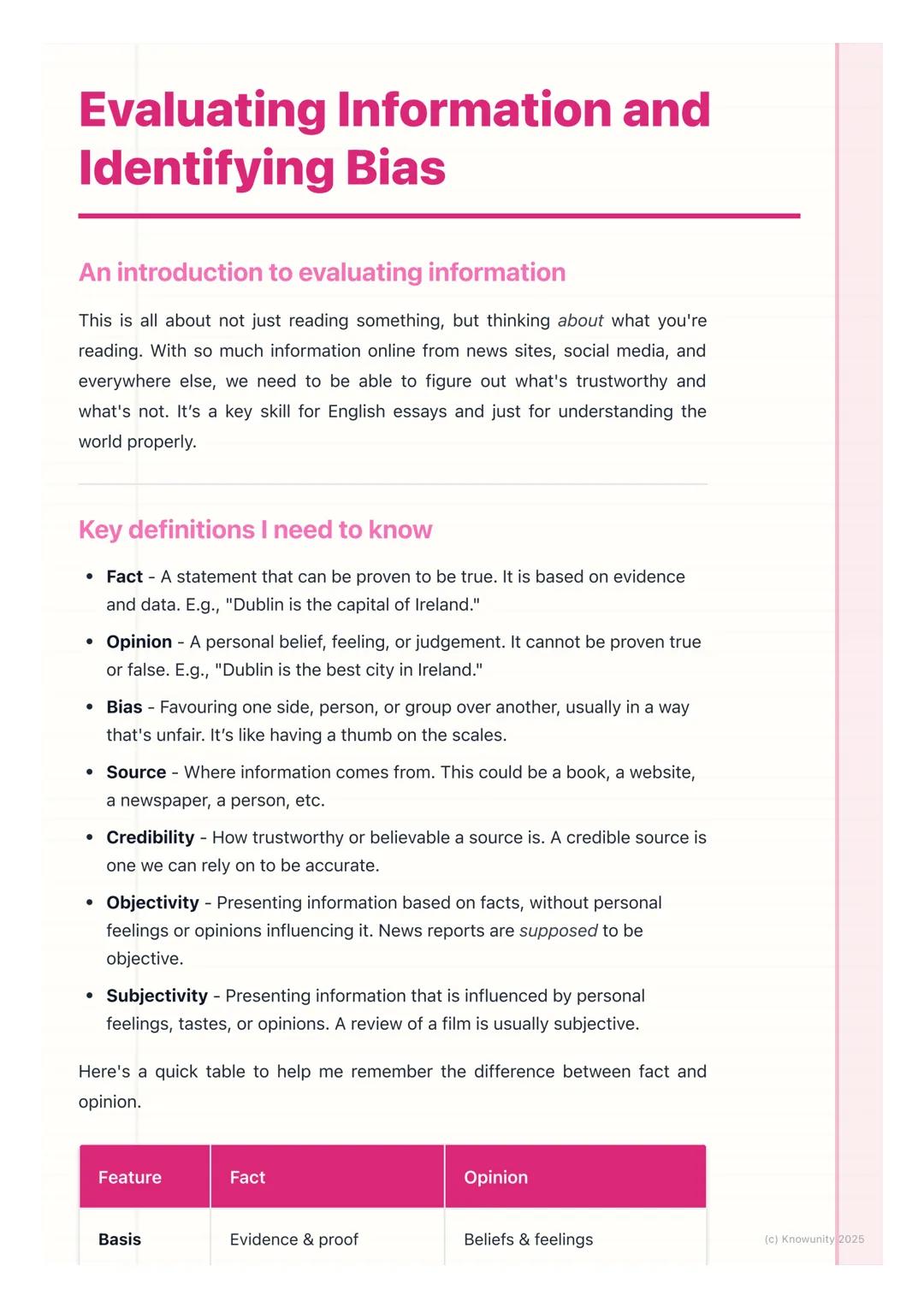 # Evaluating Information and
# Identifying Bias

An introduction to evaluating information

This is all about not just reading something, bu
