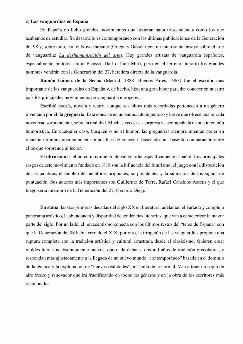 TEMA 3. NOVECENTISMO Y VANGUARDIA
1. INTRODUCCIÓN
Las primeras décadas del siglo XX fueron muy complejas estética y políticamente. El
Modern