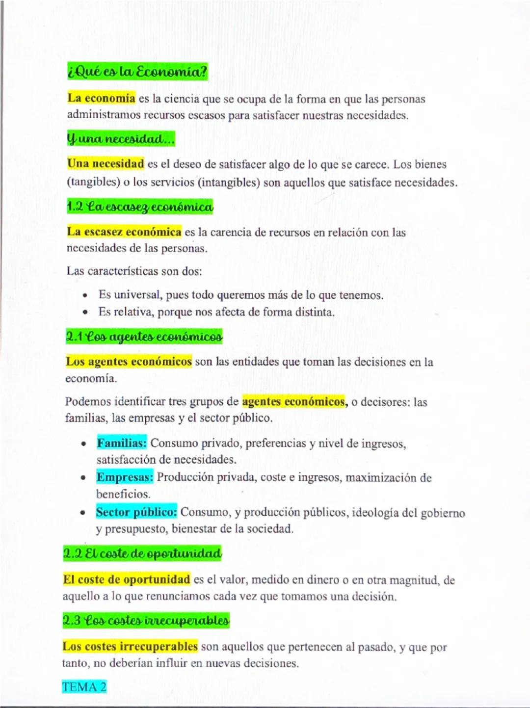 # ¿Qué es la Economía?

La economía es la ciencia que se ocupa de la forma en que las personas
administramos recursos escasos para satisface