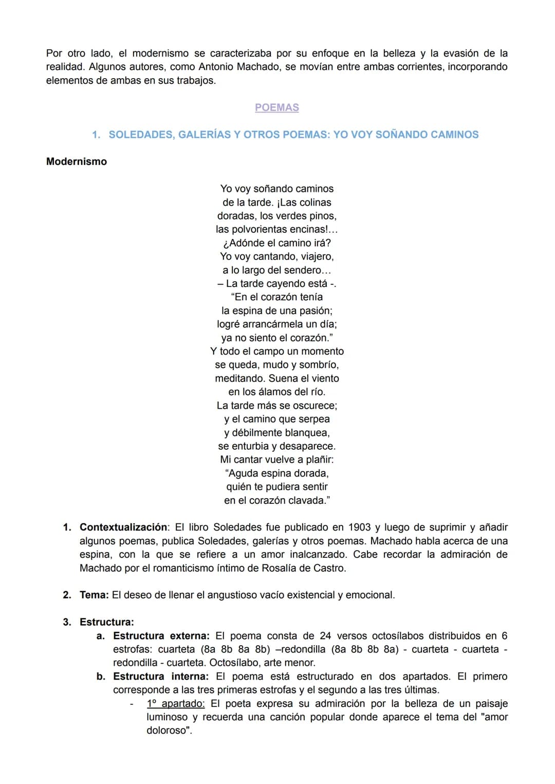 LITERATURA N1 3° EVALUACIÓN: ANTONIO MACHADO
Cuarteta: Estrofa de 4 versos de arte menor donde riman primero con tercero y segundo con cuart