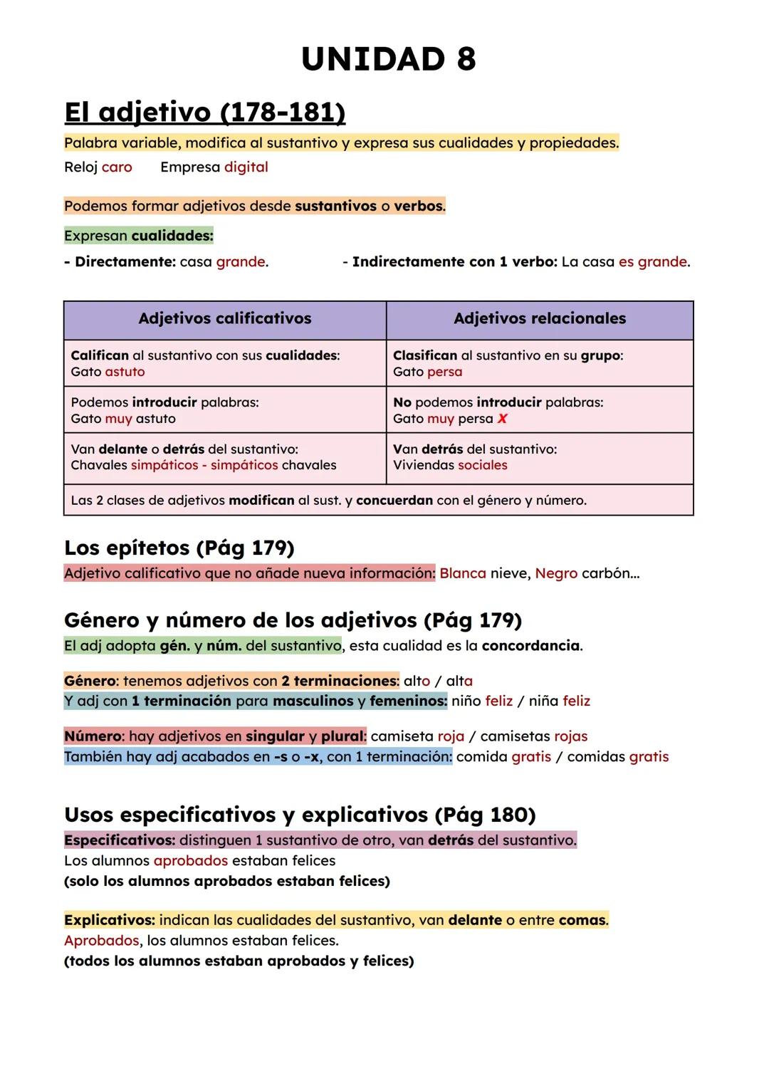 Descubre Adjetivos y Verbos: Ejemplos y Tablas Divertidas