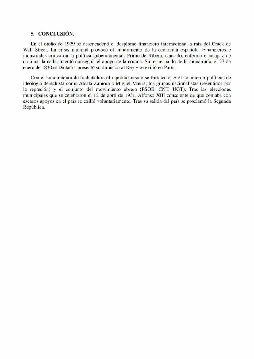 TEMA 14. LA DICTADURA DE PRIMO DE RIVERA (1923-1929).
1. INTRODUCCIÓN.
Durante el siglo XX el sistema de la Restauración estaba agotado. La 
