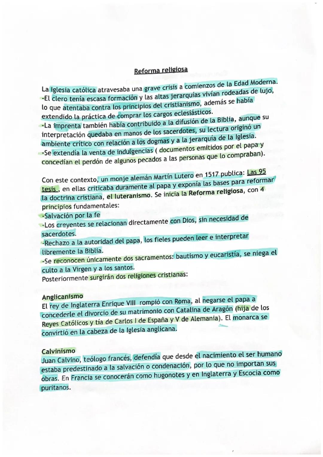Reforma religiosa

La Iglesia católica atravesaba una grave crisis a comienzos de la Edad Moderna.
-El clero tenía escasa formación y las al