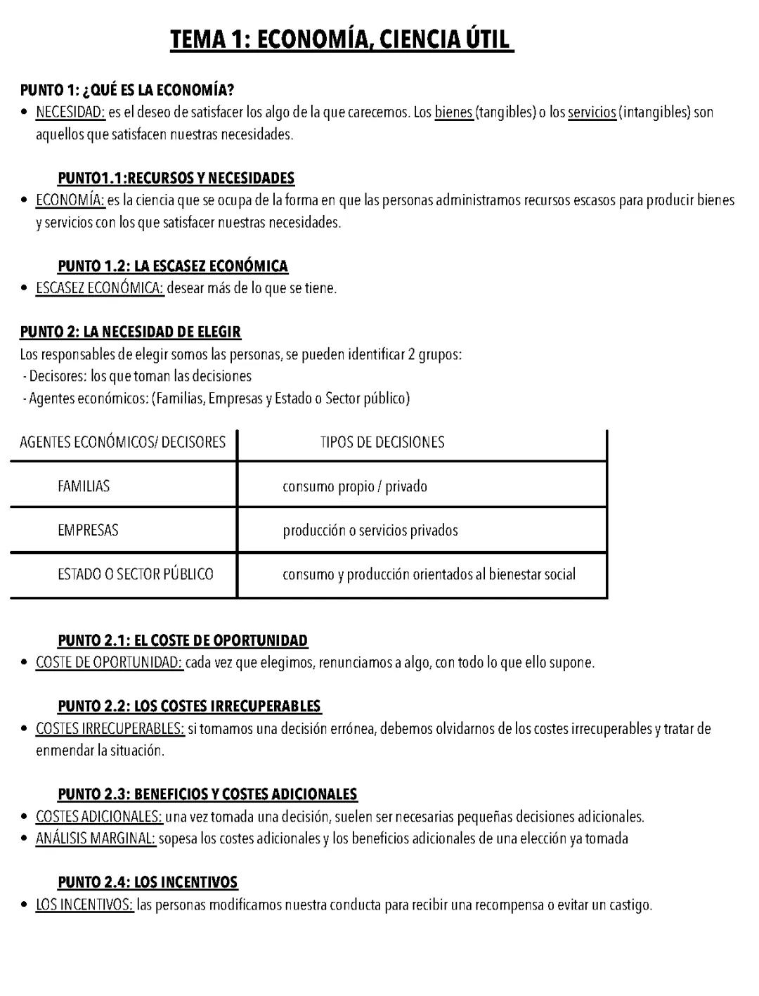 tema 1 economía de la empresa: economía, ciencia útil 
