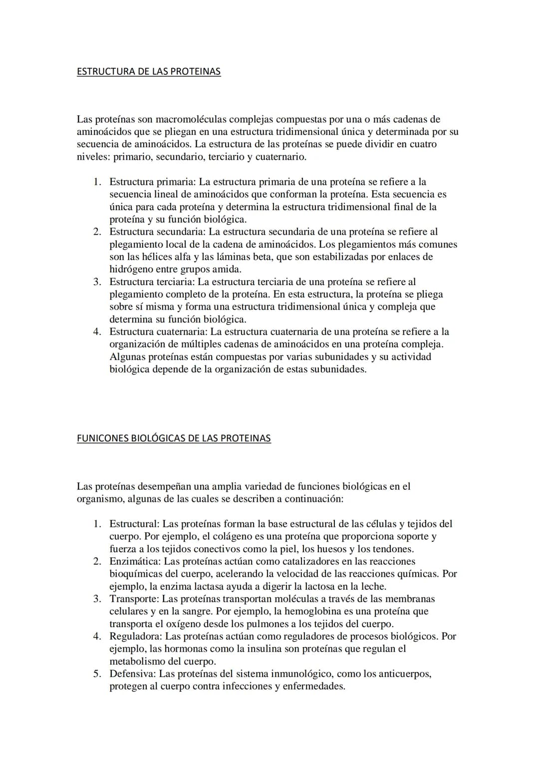 AMINOÁCIDOS Y PROTEINAS
Los aminoácidos son moléculas orgánicas que contienen un grupo amino (-NH2) y un
grupo carboxilo (-COOH) unidos a un