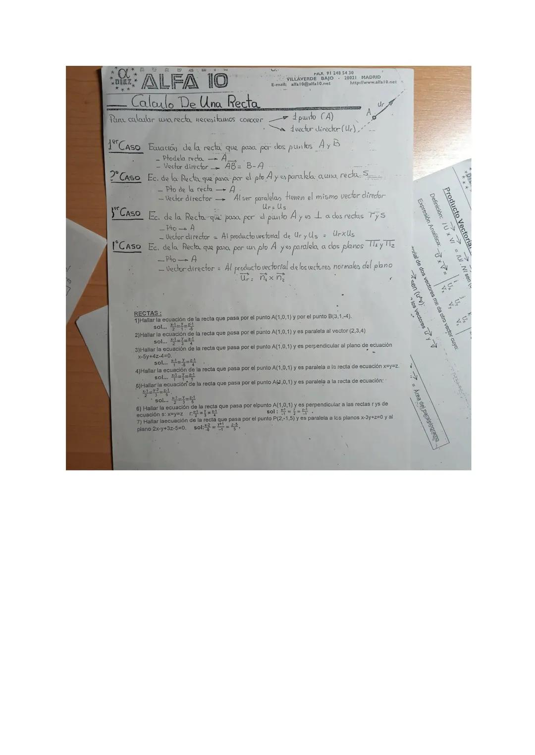 VILLAVERDE
E-mail: alfa10@alfa 10.net
CIO AFÍN EUCLIDEO
EA 10
Heterminados.
ECUACIONES DEL PLANO (R³)
Un plane TT queda definido en el espac