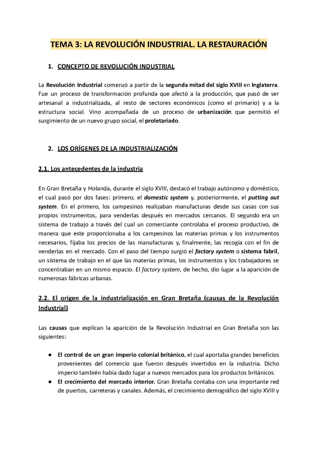 Revolución Industrial: Origen, Causas y Consecuencias en Inglaterra y España