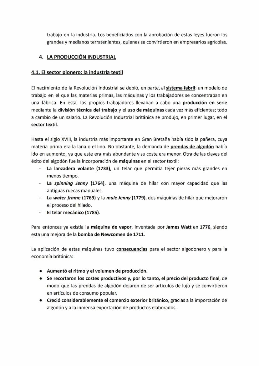 TEMA 3: LA REVOLUCIÓN INDUSTRIAL. LA RESTAURACIÓN
1. CONCEPTO DE REVOLUCIÓN INDUSTRIAL
La Revolución Industrial comenzó a partir de la segun