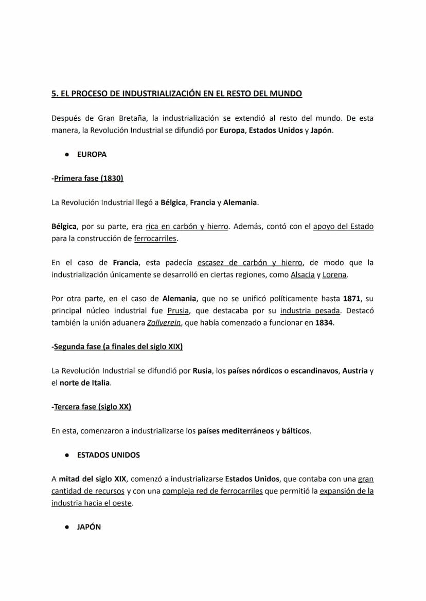 TEMA 3: LA REVOLUCIÓN INDUSTRIAL. LA RESTAURACIÓN
1. CONCEPTO DE REVOLUCIÓN INDUSTRIAL
La Revolución Industrial comenzó a partir de la segun