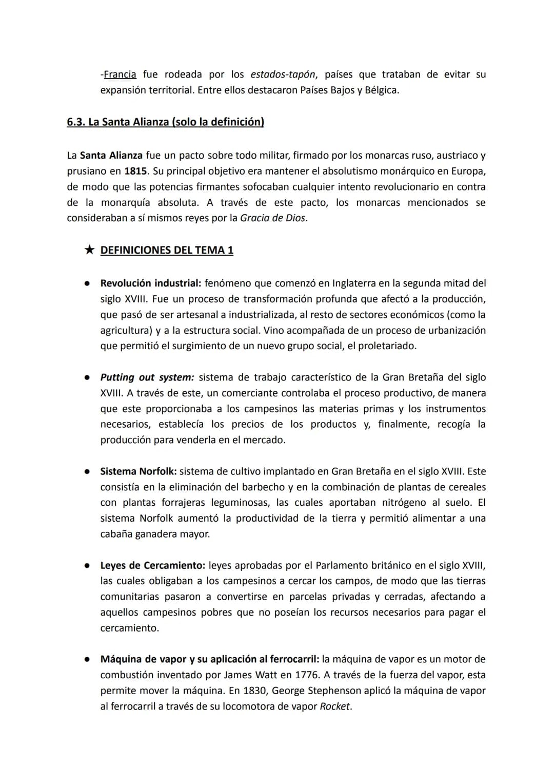 TEMA 3: LA REVOLUCIÓN INDUSTRIAL. LA RESTAURACIÓN
1. CONCEPTO DE REVOLUCIÓN INDUSTRIAL
La Revolución Industrial comenzó a partir de la segun