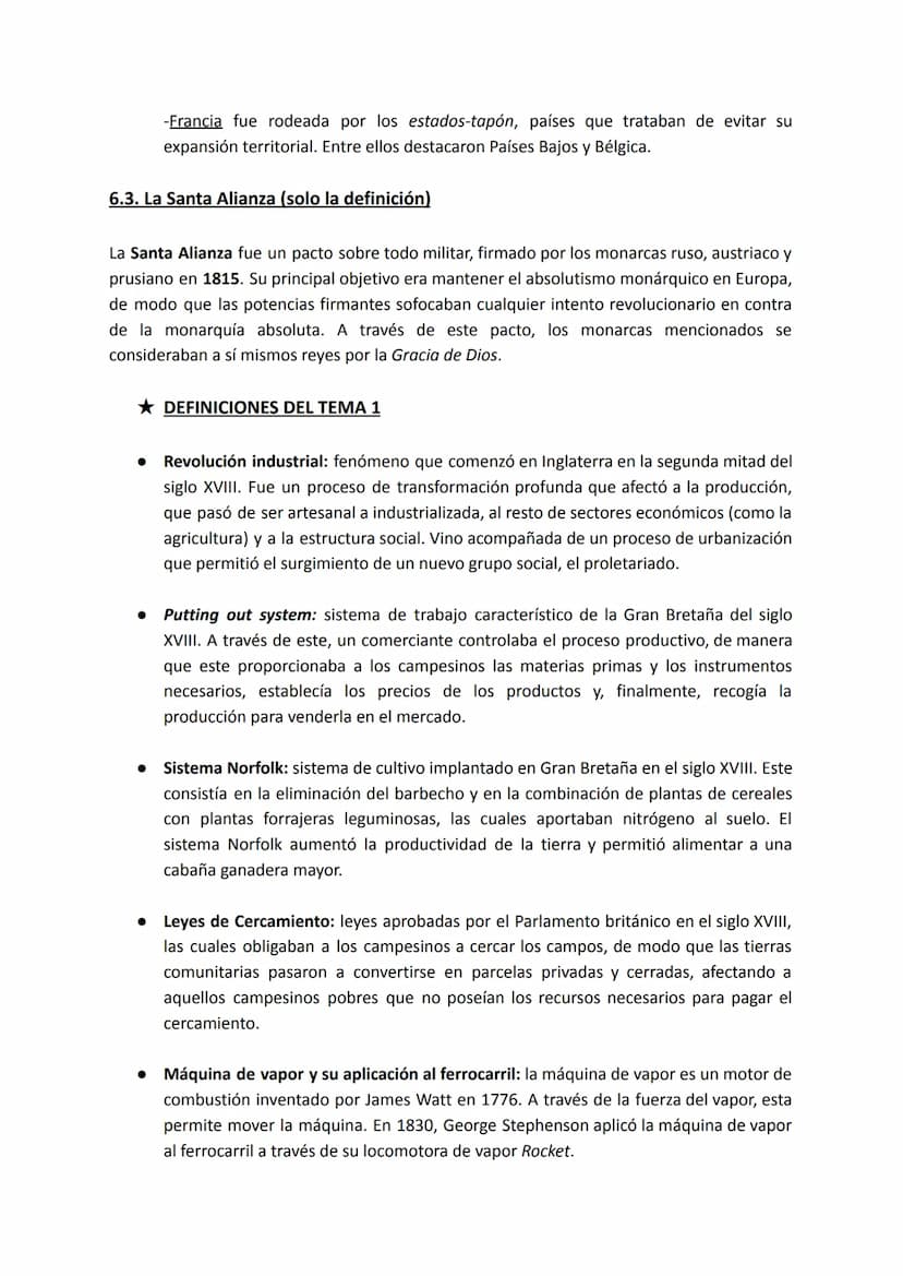 TEMA 3: LA REVOLUCIÓN INDUSTRIAL. LA RESTAURACIÓN
1. CONCEPTO DE REVOLUCIÓN INDUSTRIAL
La Revolución Industrial comenzó a partir de la segun