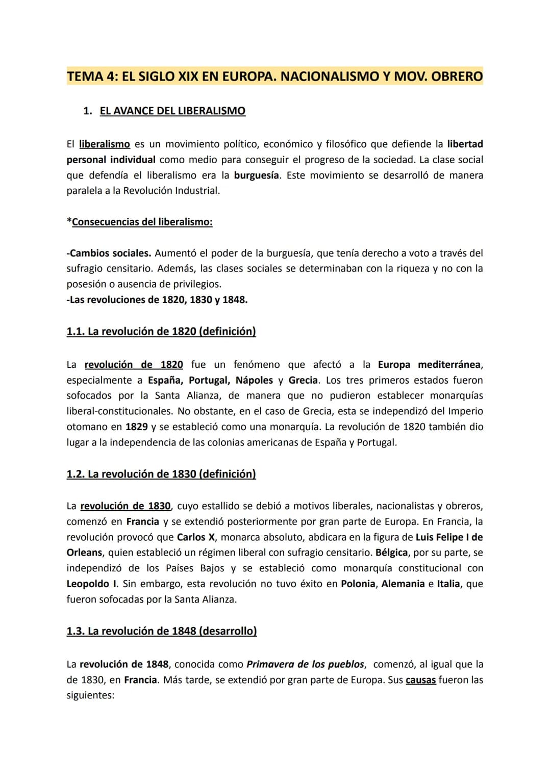TEMA 3: LA REVOLUCIÓN INDUSTRIAL. LA RESTAURACIÓN
1. CONCEPTO DE REVOLUCIÓN INDUSTRIAL
La Revolución Industrial comenzó a partir de la segun