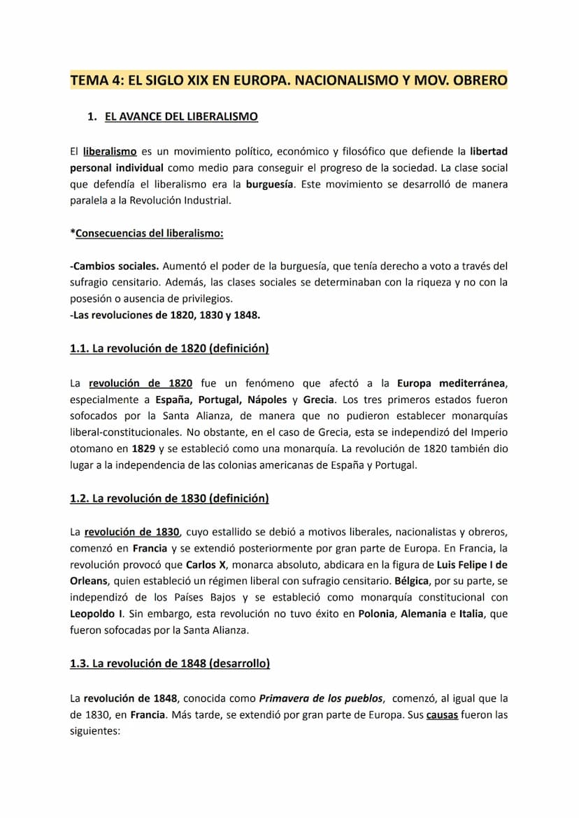 TEMA 3: LA REVOLUCIÓN INDUSTRIAL. LA RESTAURACIÓN
1. CONCEPTO DE REVOLUCIÓN INDUSTRIAL
La Revolución Industrial comenzó a partir de la segun
