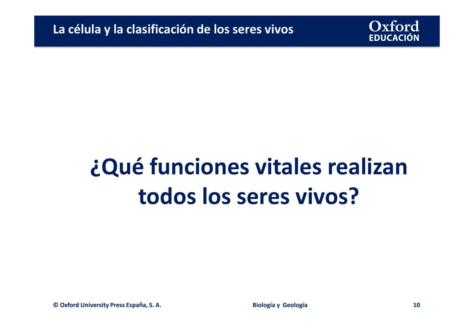 Oxford
EDUCACIÓN

# LA CÉLULA Y LA

# CLASIFICACIÓN DE LOS

# SERES VIVOS

Biología y Geología

IDOMI
DOMI MINA La célula y la clasificación