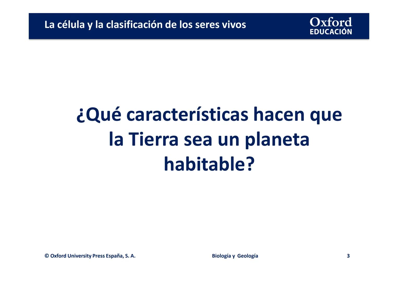 Oxford
EDUCACIÓN

# LA CÉLULA Y LA

# CLASIFICACIÓN DE LOS

# SERES VIVOS

Biología y Geología

IDOMI
DOMI MINA La célula y la clasificación