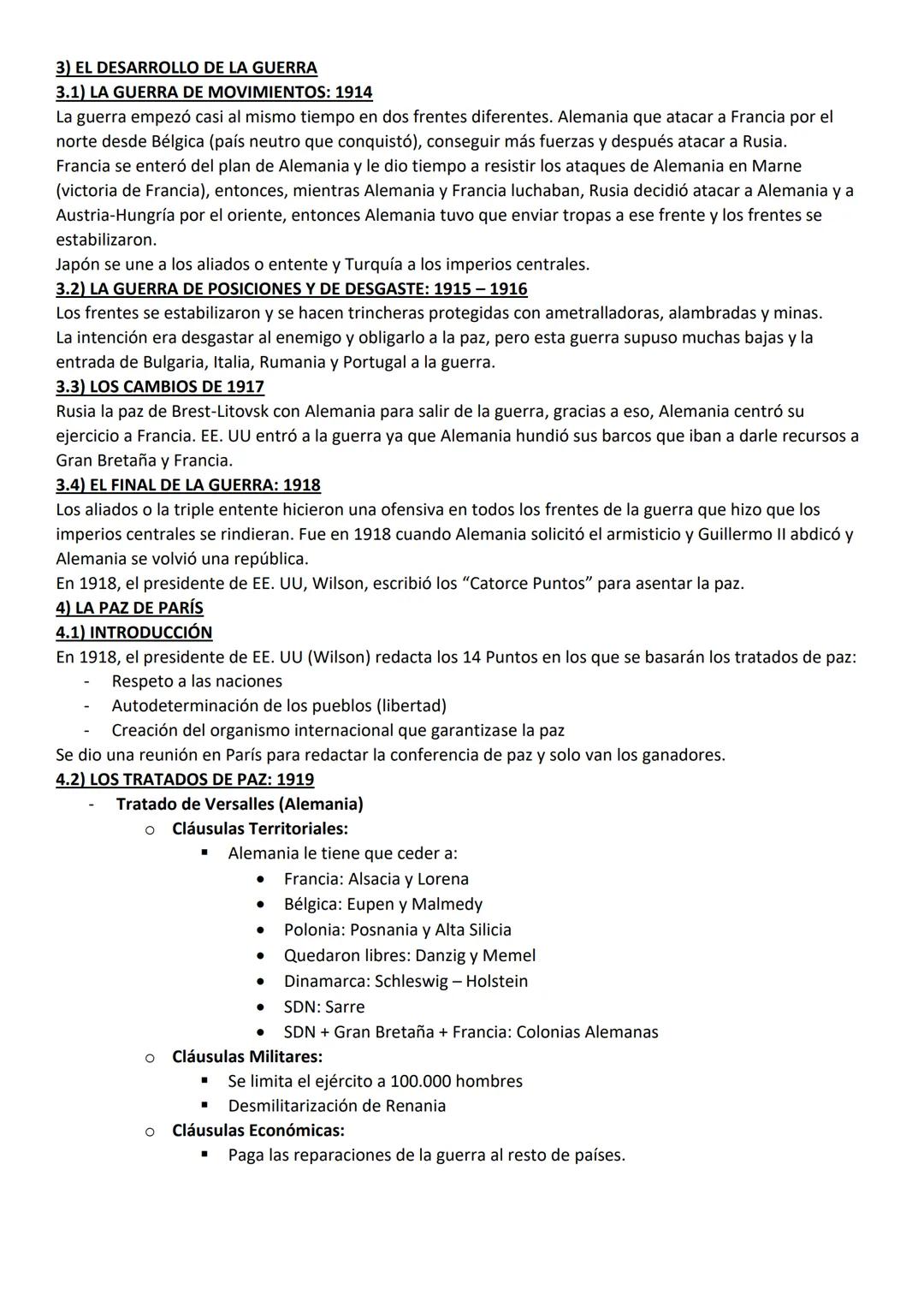 # TEMA 01: LA PRIMERA GUERRA MUNDIAL

1) LAS CAUSAS DE LA GUERRA

El periodo anterior a la guerra, 1870-1914, estuvo marcado en Europa por: 