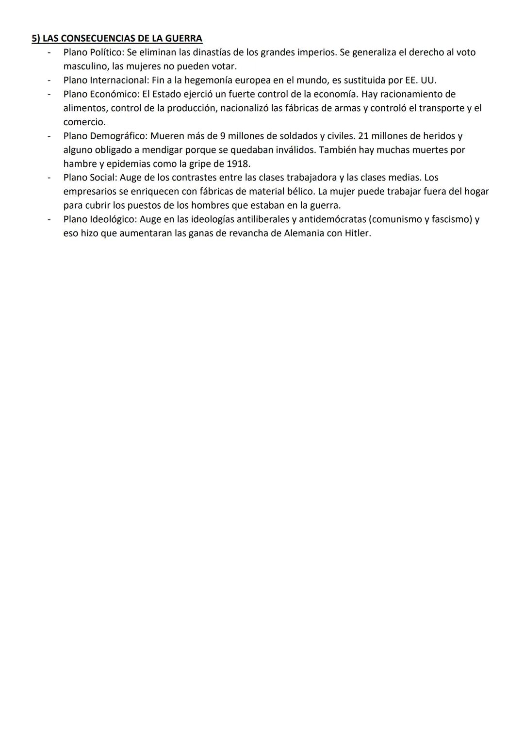 # TEMA 01: LA PRIMERA GUERRA MUNDIAL

1) LAS CAUSAS DE LA GUERRA

El periodo anterior a la guerra, 1870-1914, estuvo marcado en Europa por: 