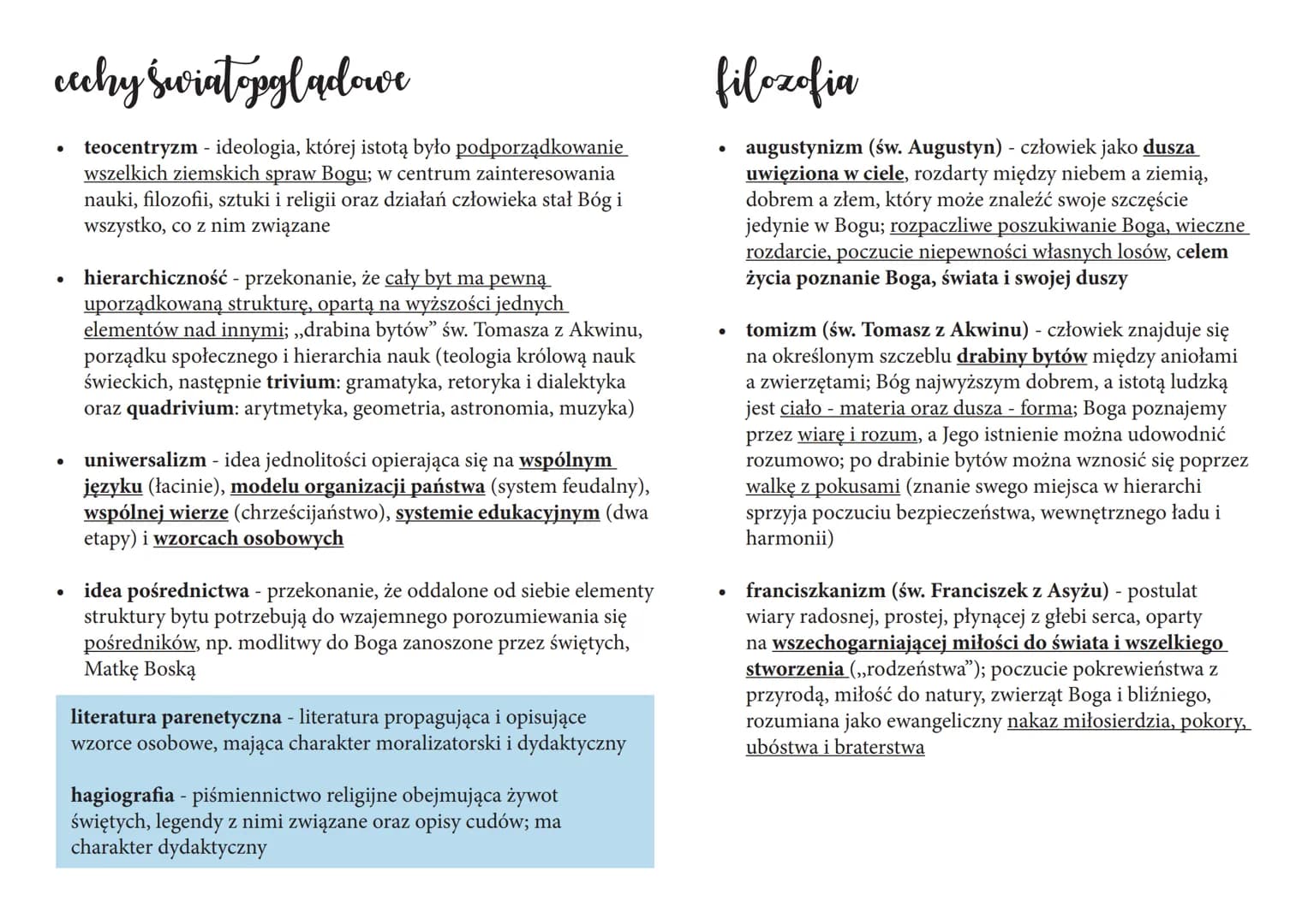 # Średniowicaze

Nazwa epoki:
nazwa pochodzi od łacińskich określeń *medium aevum*, czyli wieków
średnich, co sugerowało, że jest epoką prze