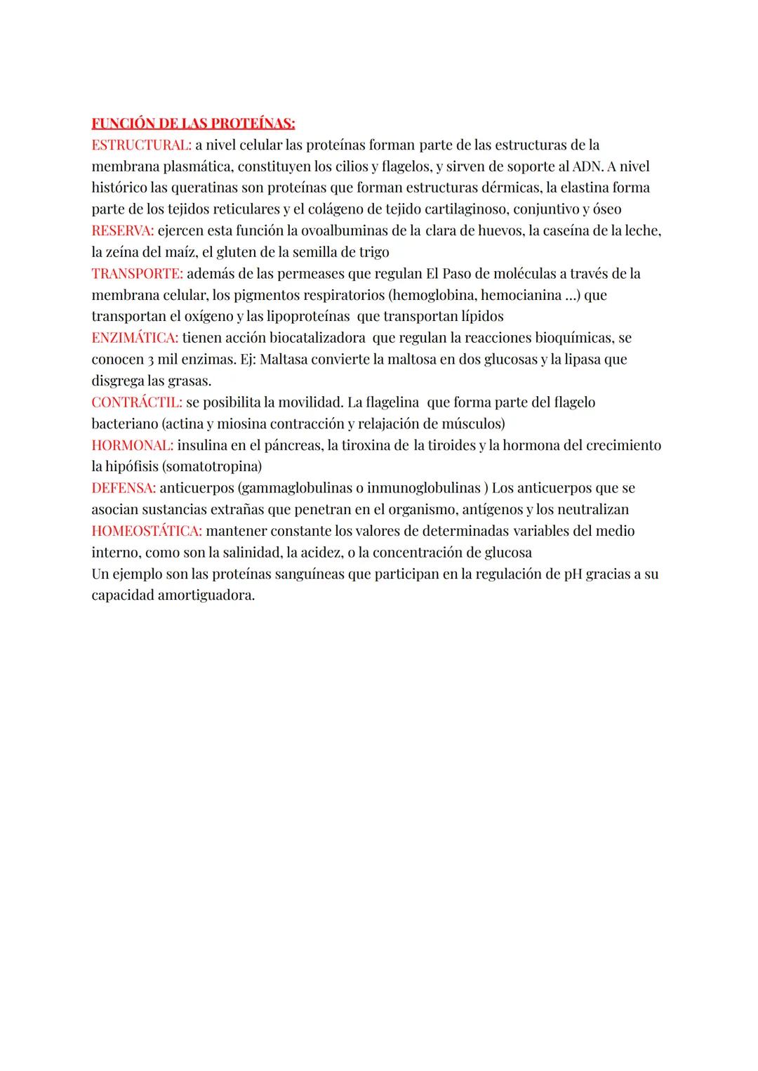PROTEÍNAS:
Formadas por C, O, H y N y una mejor cantidad S y P (a veces I, Ca, Fe, Mg, Co)
Del peso seco del hombre representa el 50%
Políme