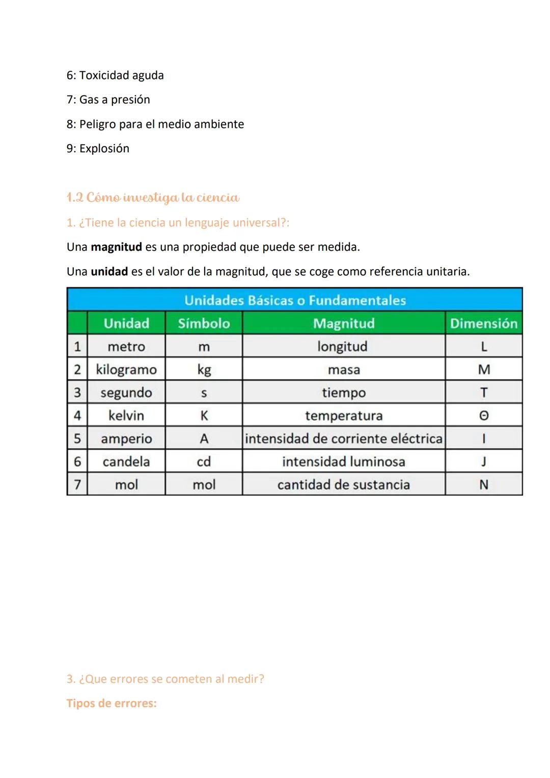 Bloque 1. Destrezas científicas básicas
1.1 ¿Qué es la ciencia?
1. ¿Qué investigan la física y la química?:
La ciencia es el conjunto de con