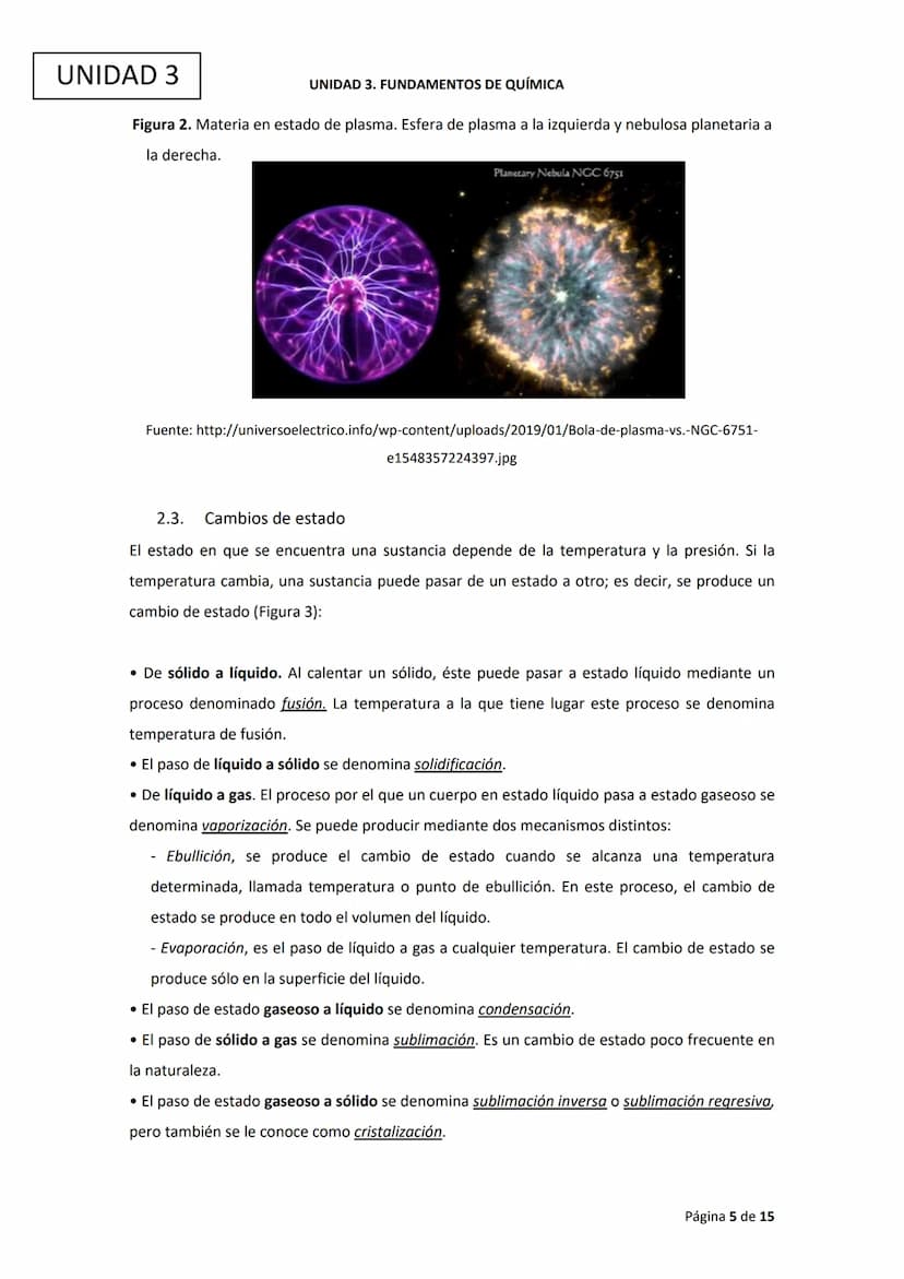 Ciencias
Experimentales
UNIDAD 3. FUNDAMENTOS DE QUÍMICA UNIDAD 3
ÍNDICE
1. Introducción
2. Cambios físicos
UNIDAD 3. FUNDAMENTOS DE QUÍMICA