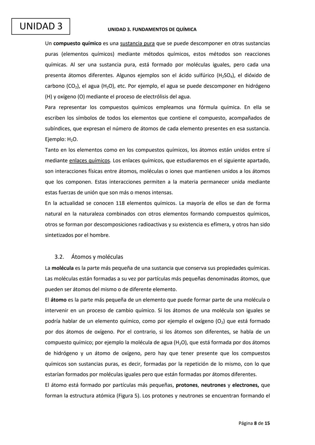 Ciencias
Experimentales
UNIDAD 3. FUNDAMENTOS DE QUÍMICA UNIDAD 3
ÍNDICE
1. Introducción
2. Cambios físicos
UNIDAD 3. FUNDAMENTOS DE QUÍMICA