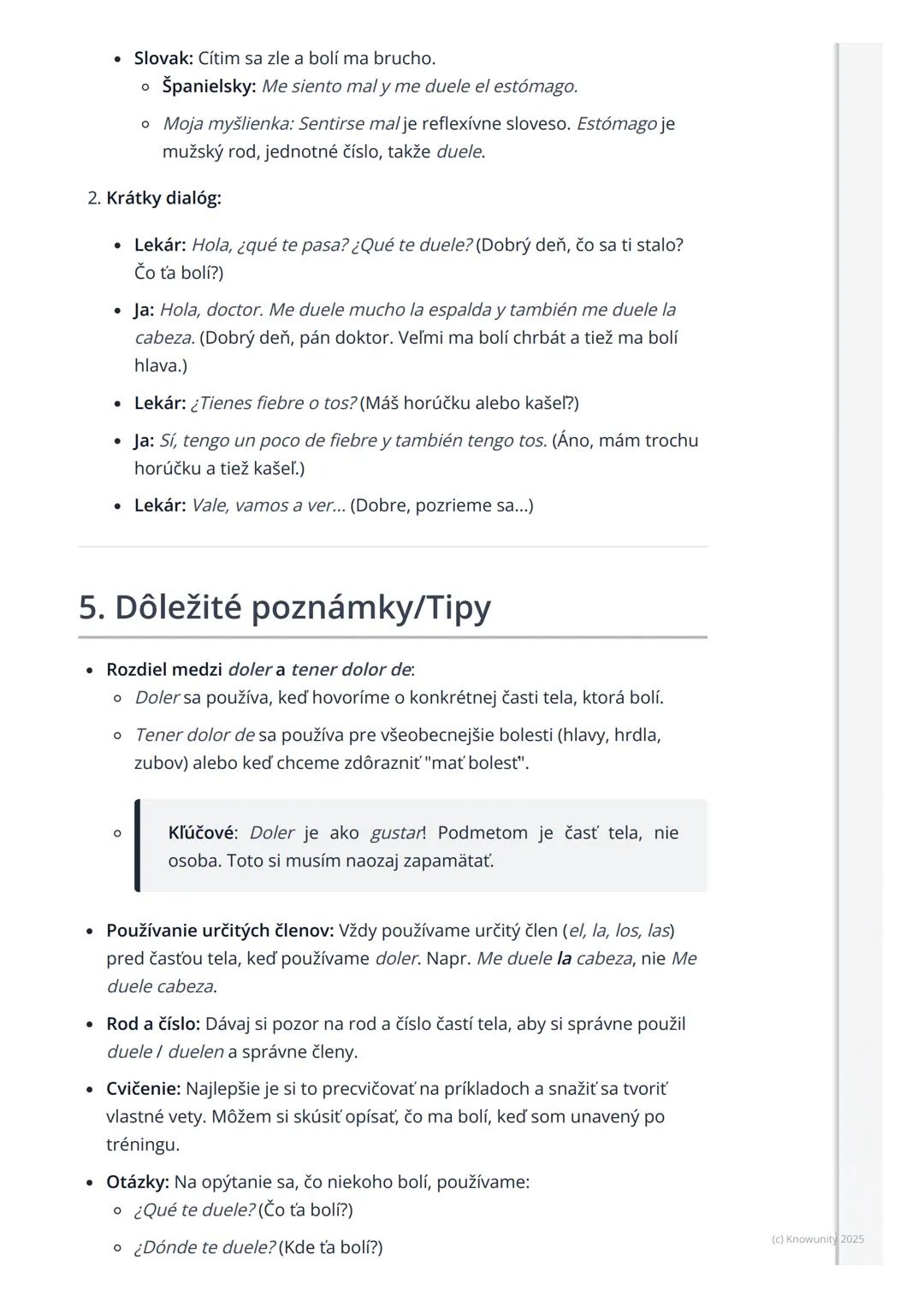 # Časti tela a opis bolesti

1. Prehľad témy: Časti tela a opis bolesti

Táto téma je super dôležitá, lebo sa naučíme, ako pomenovať rôzne č