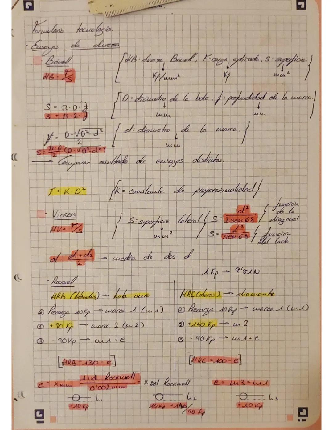 Guía y Ejercicios sobre Ensayos de Dureza y Tracción