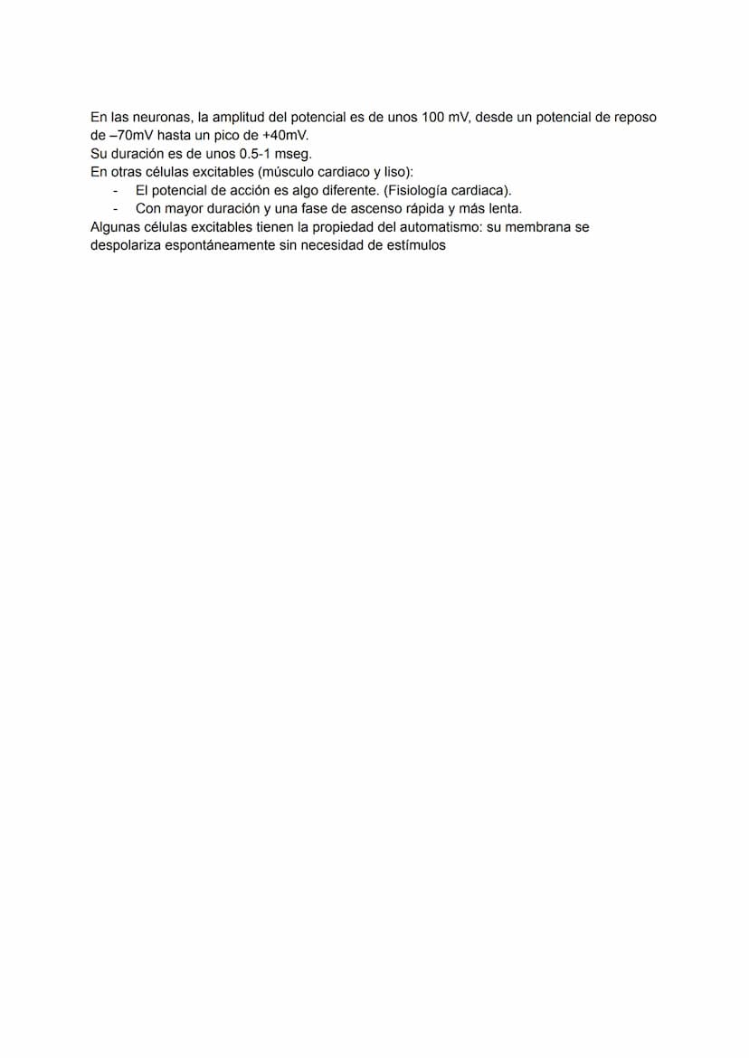 TEMA 4: POTENCIAL DE ACCIÓN
→ Excitabilidad celular
Capacidad de la célula de responder a estímulos a través de modificaciones de su potenci