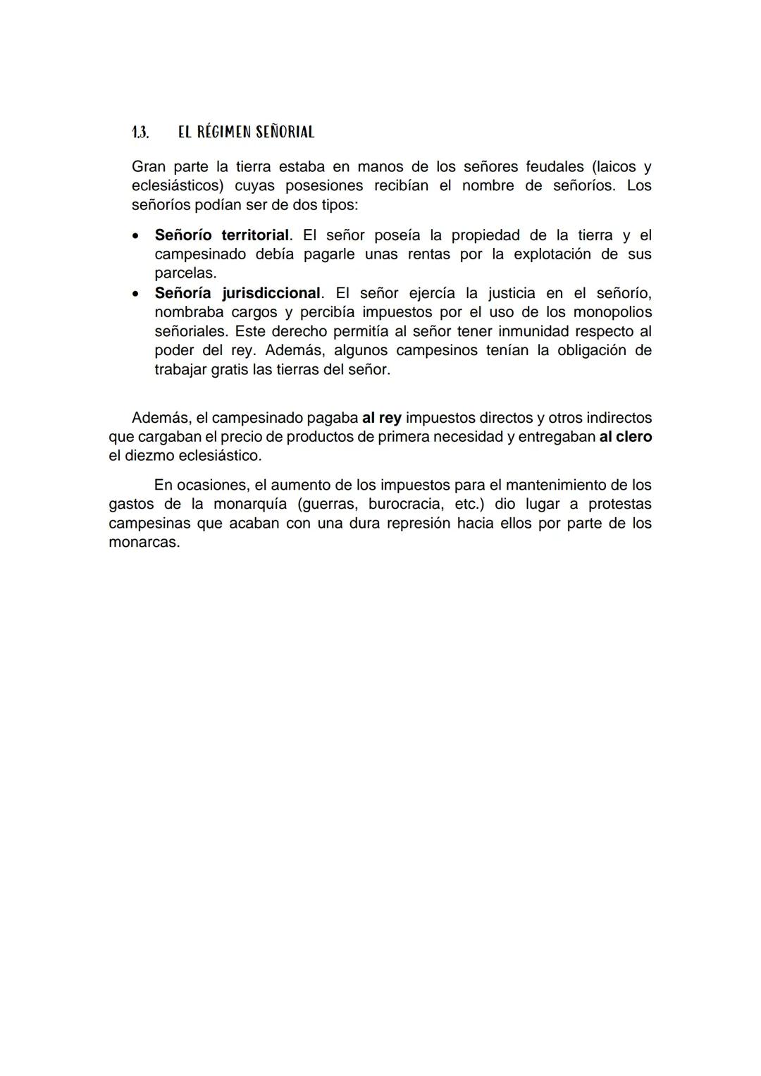 UNIDAD 1
EL ANTIGUO RÉGIMEN
Habitualmente se denomina Antiguo Régimen al sistema económico,
político y social existente en Europa desde el s