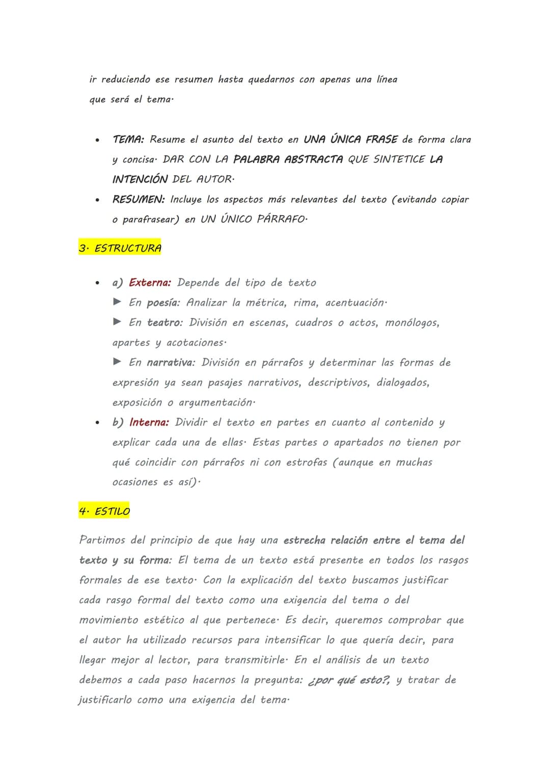 O. LECTURA ATENTA DEL TEXTO
Hay que leer el texto las veces que hagan falta para poder entenderlo a
la perfección.
Es importante tener a man