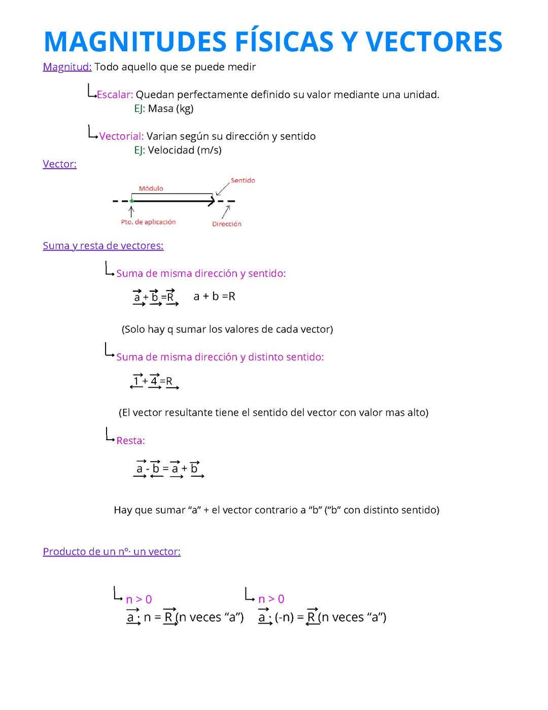 MAGNITUDES FÍSICAS Y VECTORES