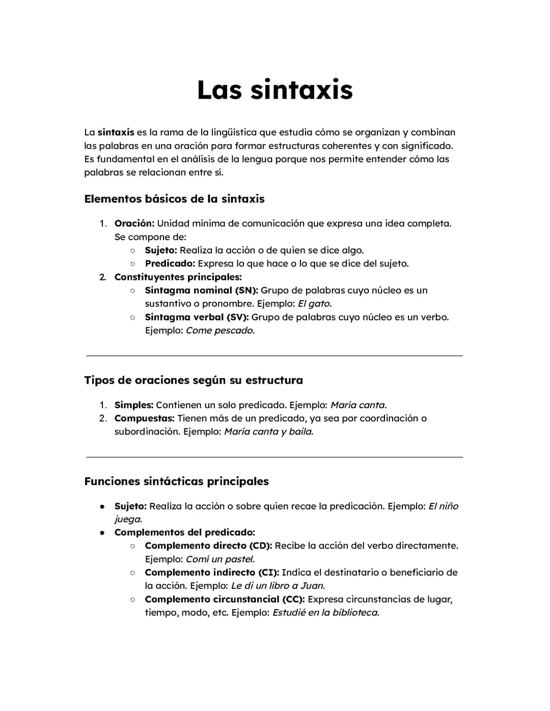 Las sintaxis