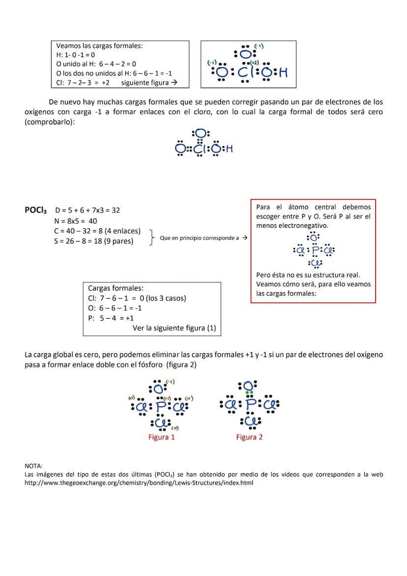 AMPLIACIÓN ESTRUCTURAS DE LEWIS Y CARGA FORMAL.
Las estructuras de Lewis nos indican las distribuciones de los enlaces y los electrones corr