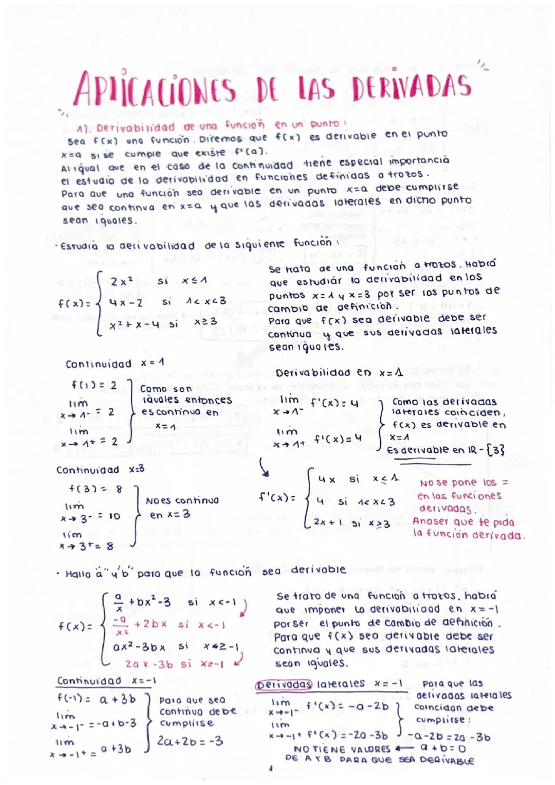Tema 6: Derivadas
a. f(x)= arctg (2x) → f'(x) =
b. f(x)= x². tg (5x-1)→ f'(x) = 2x tg (5x-1) + x² 5 (1 + tg² (5x-1)).
c. f(x) = a√x-b·Lnx → 